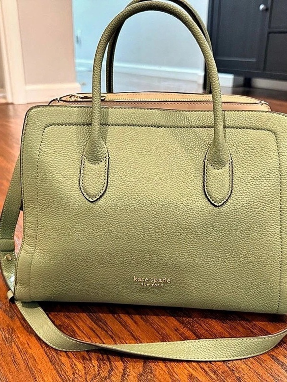 Kate Spade New York Knott Medium Satchel Green Shoulder Bag